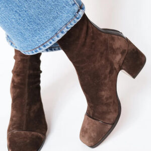 Sybilla- Botines para mujer con tacón y punta cuadrada