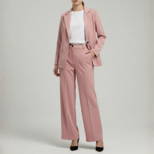 Camille – Conjunto de pantalón y blazer para mujer, pantalón ancho de talle alto
