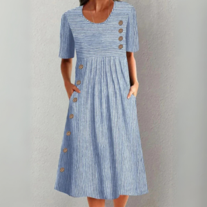 Lenna - Vestido midi a rayas