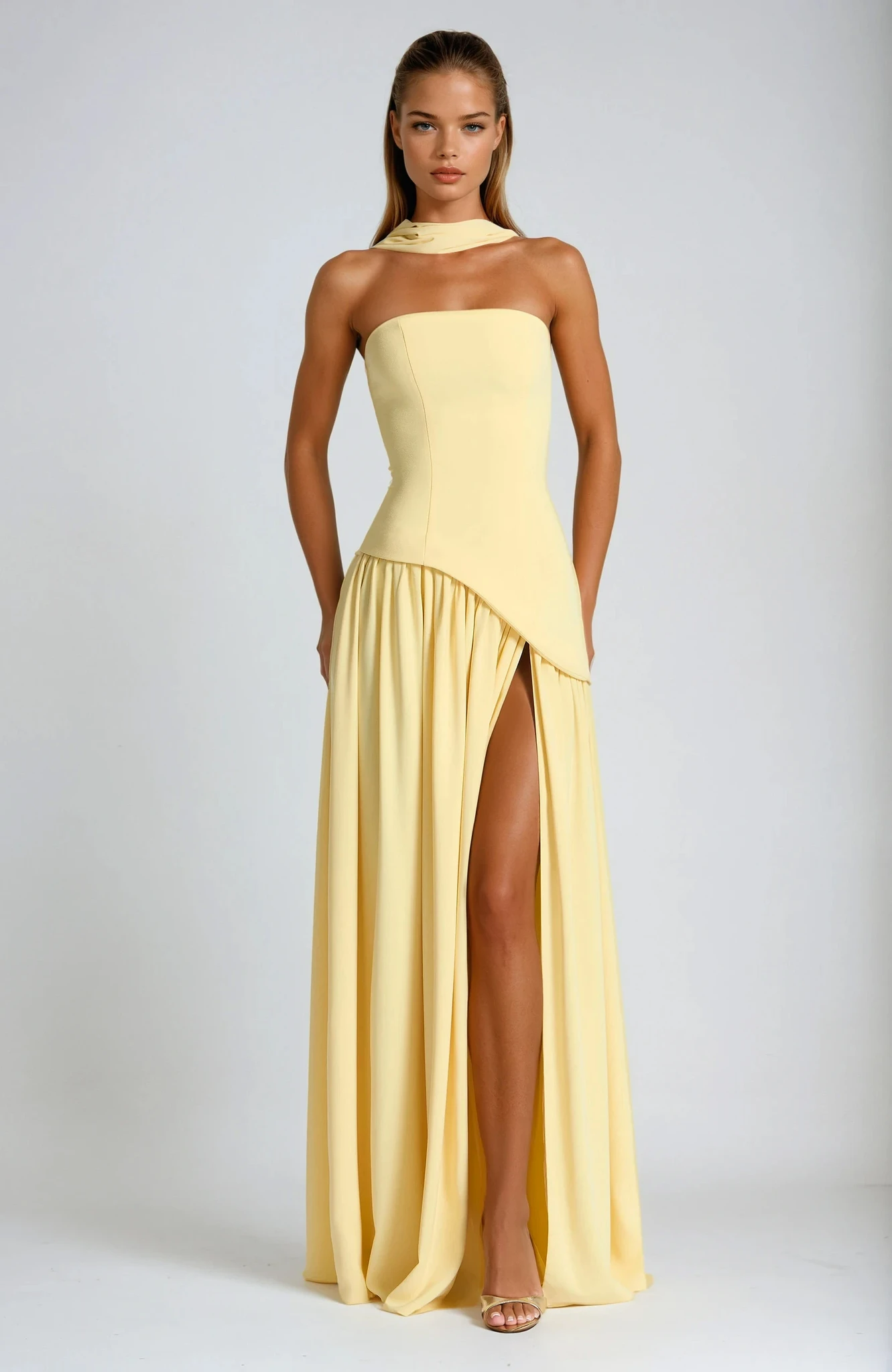 Toriana - Vestido maxi sin hombros - Imagen 5
