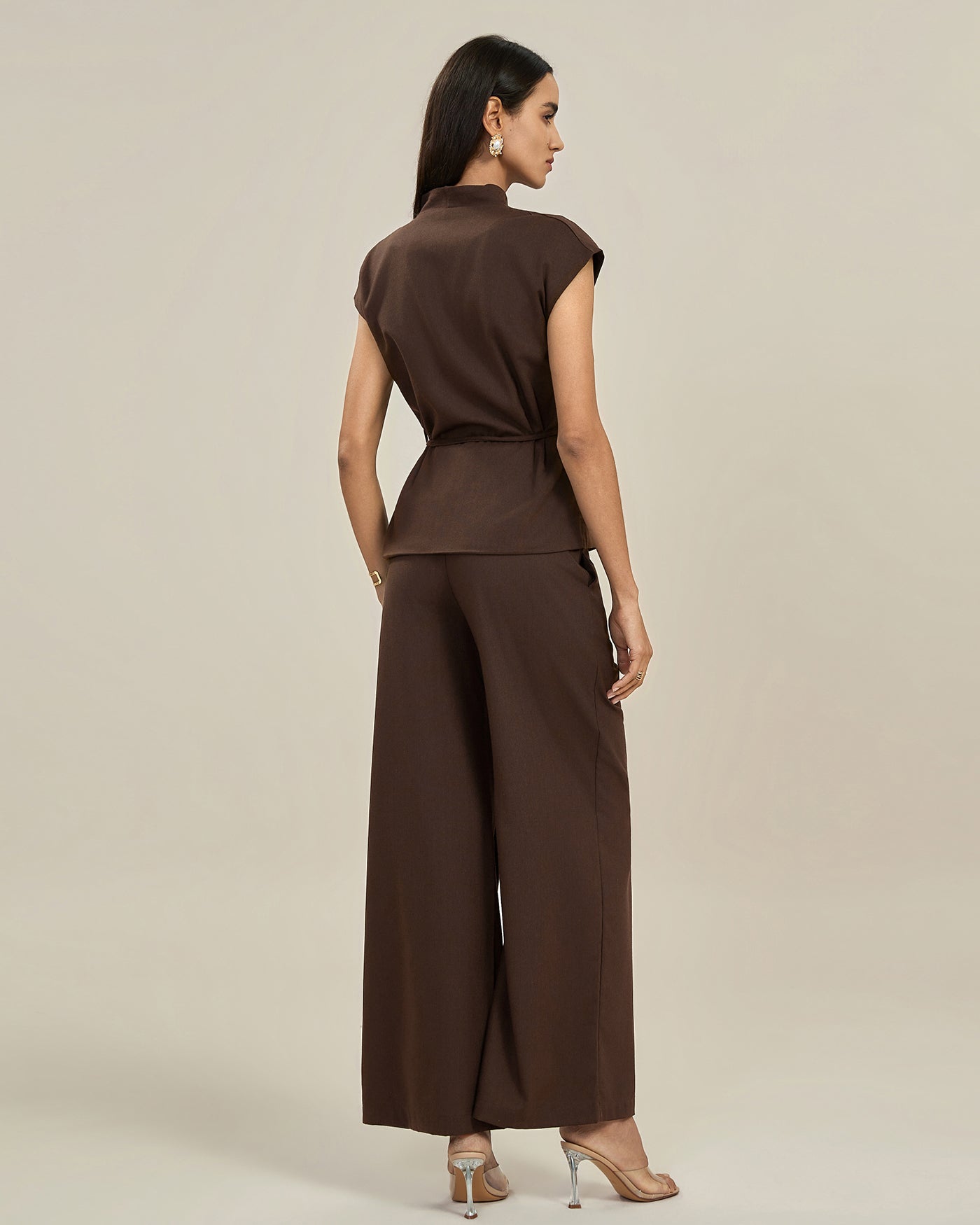Teresa - Pantalón casual de corte recto para mujer con talle alto y pierna ancha - Imagen 5