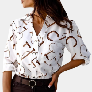 Nivella – Camisa de mujer con gráfico de letras