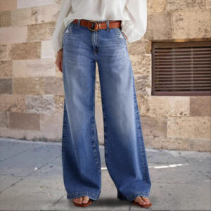 Monteluce - Jeans casual de corte recto retro