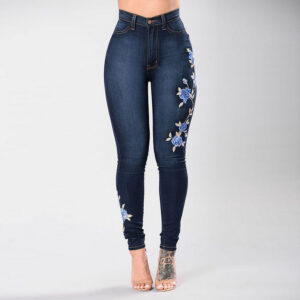 Rovay - Jeans ajustados slim fit bordados