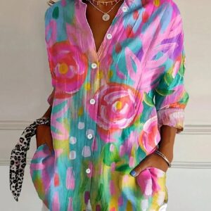 Morelin - Blusa para mujer con estampado elegante