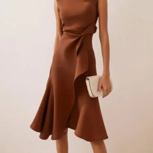 Felicity – Vestido de verano sin mangas con cuello redondo para mujer