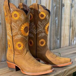 Atessia - Botas florales para mujer