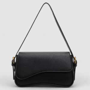 Hailey - Elegante bolso de mano ondulado de cuero vegano