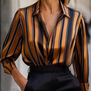 Risa - Blusa de corte relajado para mujer con cuello y escote en V