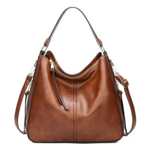 Selvynia – Bolso de hombro de cuero PU con compartimentos