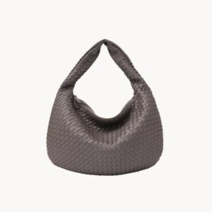 Selvarin – Bolso de hombro gris oscuro con línea clara