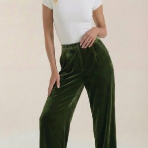 Pearl - Pantalones anchos de terciopelo para mujer