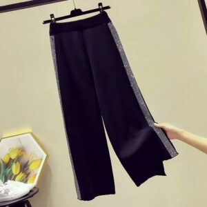 Dolly - Pantalones de pierna ancha y talle alto para mujer